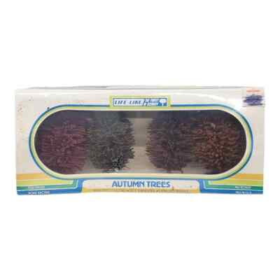Life Like Scenery Autumn Trees 4 Pack Self Standing Detailed Realistic Colors