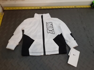 Toddler Nike Lightweight Jacket Black/White Full Zip Down Size 12mths NWT #S142