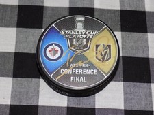 Tomas Nosek Signed Playoff Match up Hockey Puck Vegas Golden Knights