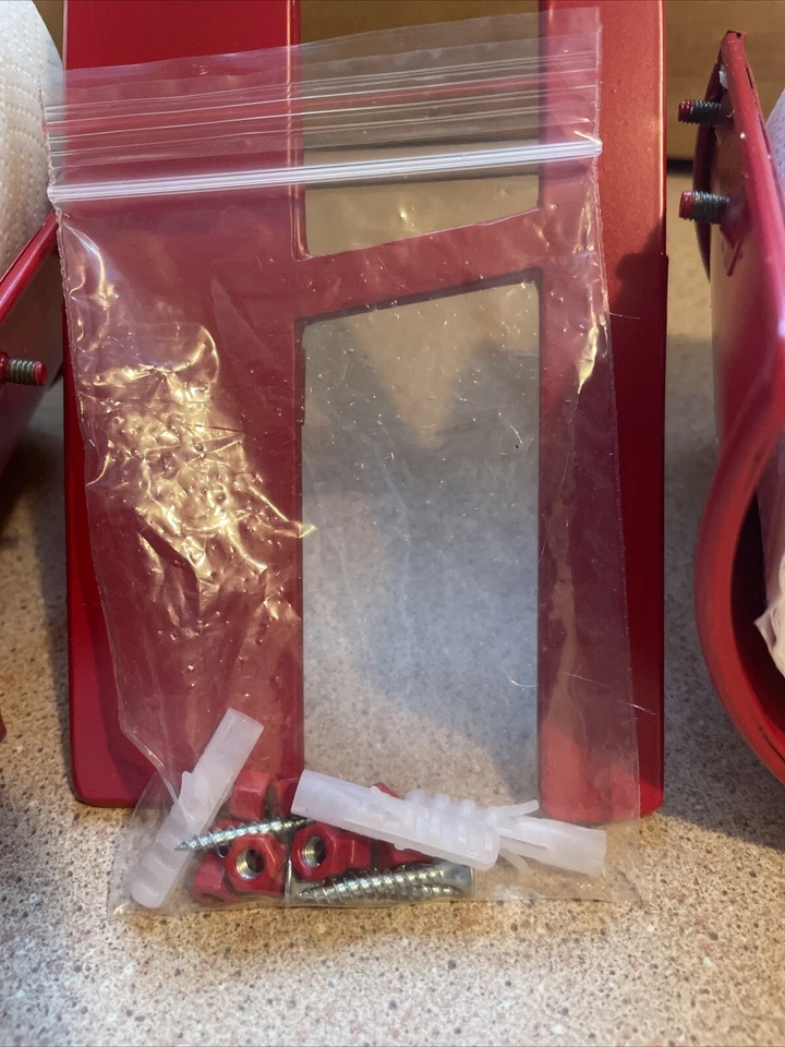 NUEVO HO HO HO Soporte de Papel Higiénico Navidad Vacaciones Decoración de Pared Rojo Metal 26" Foto 3 de 4