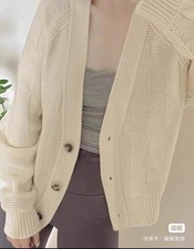 HERMES Men's 100 Cashmere Cardigan Sweater Made in Itay Size S / 36