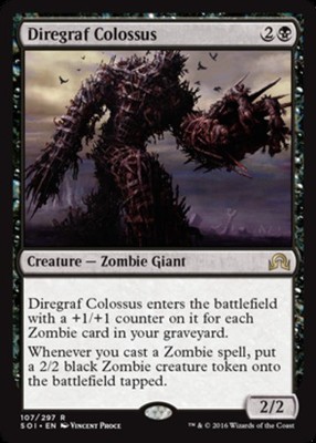 MTG Diregraf Colossus, Light Play, English Shadows Over Innistrad