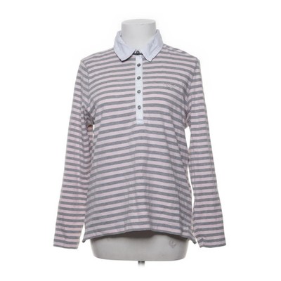 Walbusch, Poloshirt, Größe: 42, Grau/Pink/Weiß, Baumwolle/Elasthan #U90
