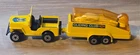 1976 MATCHBOX MATTEL LESNEY SUPERFAST TP-7 JEEP No 38 & GLIDER TRANSPORTER SET