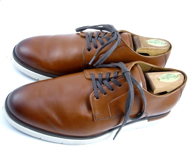 SAOLA Allen Edmonds "CARSON" Pelle IBRIDO STRINGATO Derby 9 D Peperoncino INDOSSATO UNA VOLTA (610N)