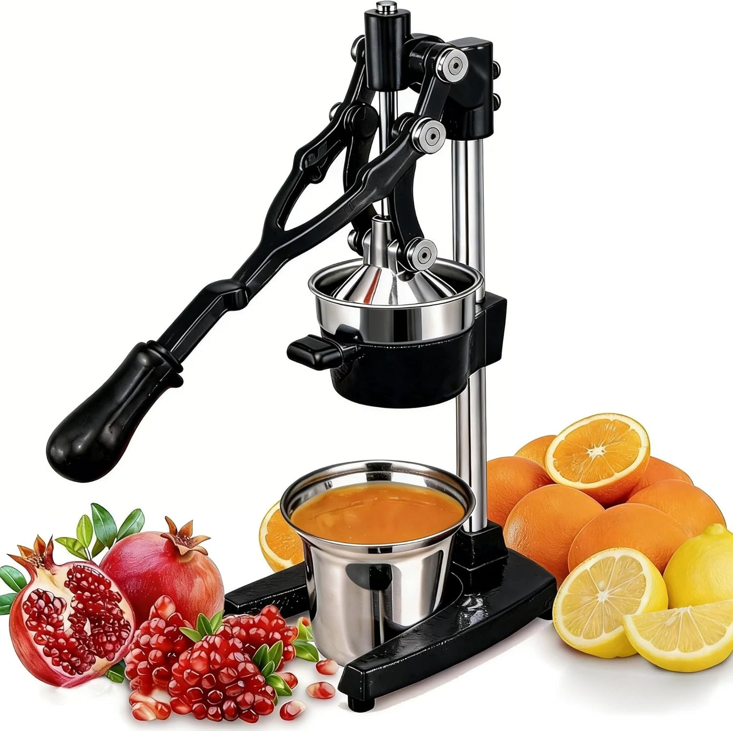 Extra Tall 19" Heavy Duty Cast Iron Citrus Juicer with Stainless Steel Cup
Opens in a new window or 