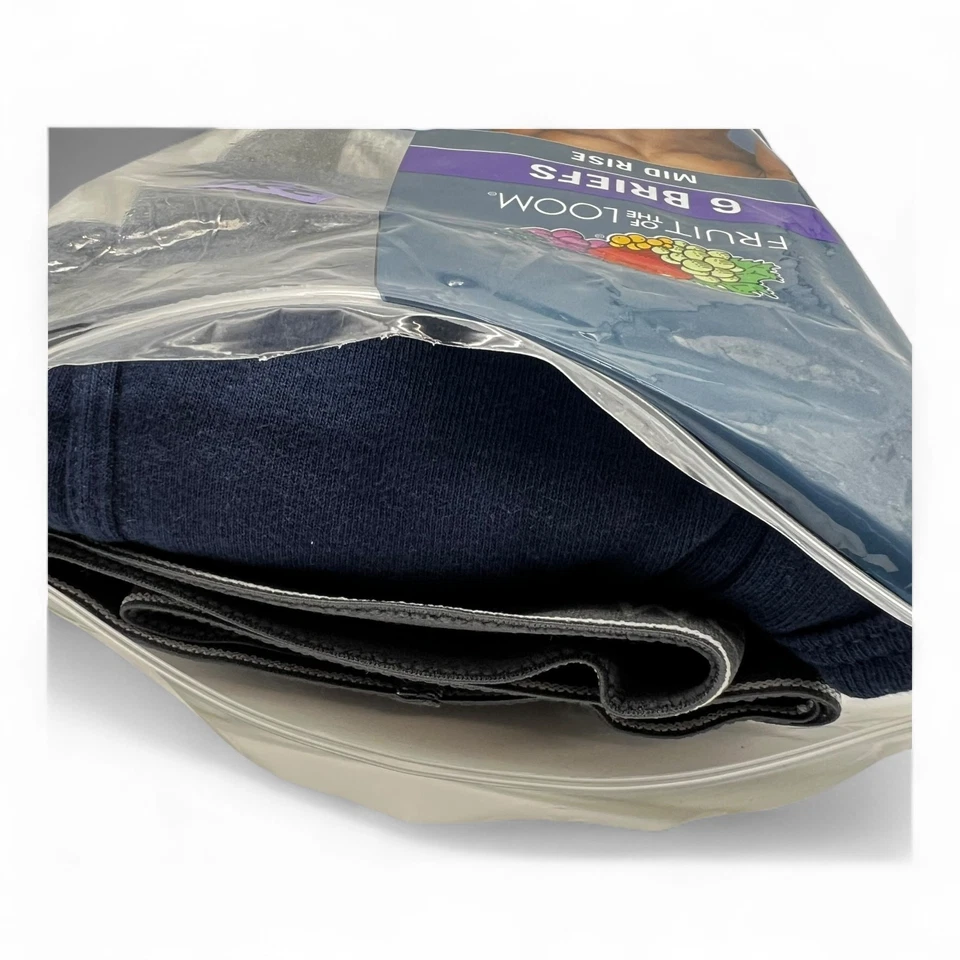 Paquete de 6 calzoncillos para hombre 2XL 44-46 cintura tiro medio XXL surtido azul gris algodón Foto 2 de 4