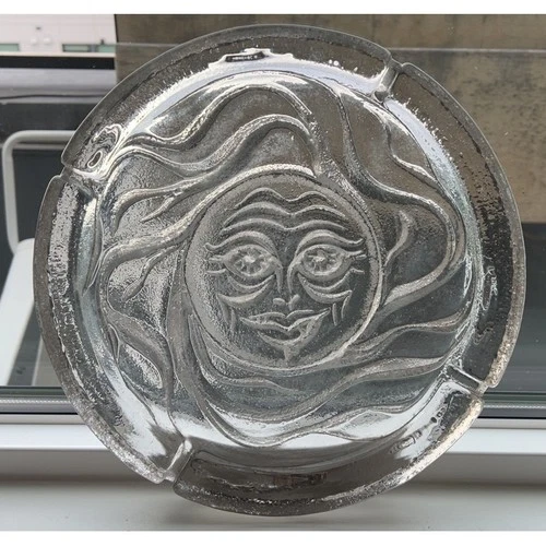 Mid Century Modern Blenko Clear Glass Ashtray