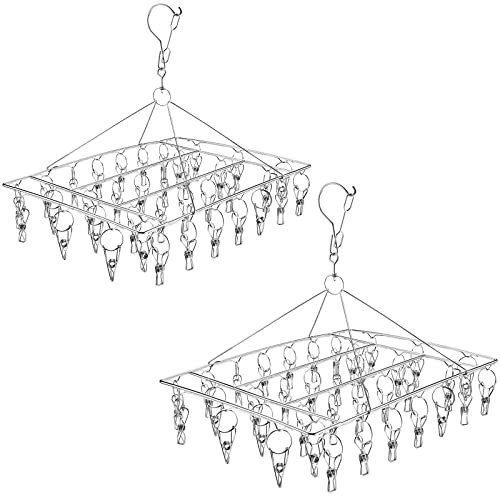 Folding Sock Dryer with 36pegs,Sinnsally 2PCS  Assorted item_package_quantitys 