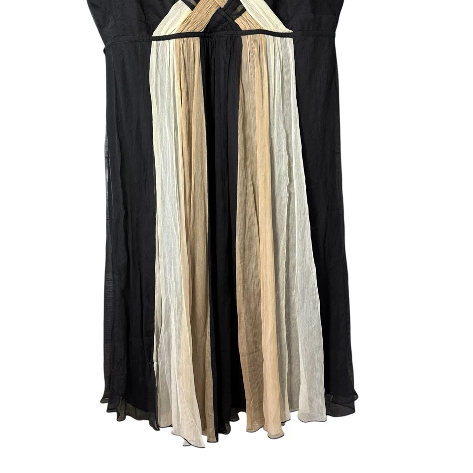 Vestido de Noche Midnight Velvet 18W Plus Negro Seda Entrecruzado Fluido Resort Lujo Foto 4 de 4