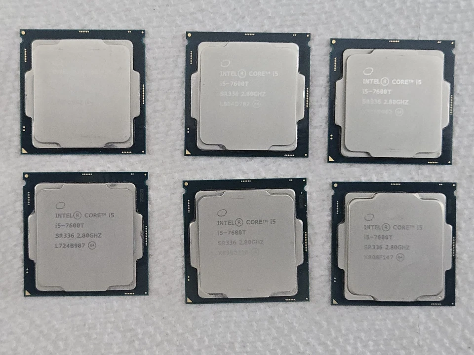 Lot of 6 Intel 7th Gen, i5-7600T (SR336) FCLGA1151 Socket CPU's. Clean Pulls. - Image 2 of 4