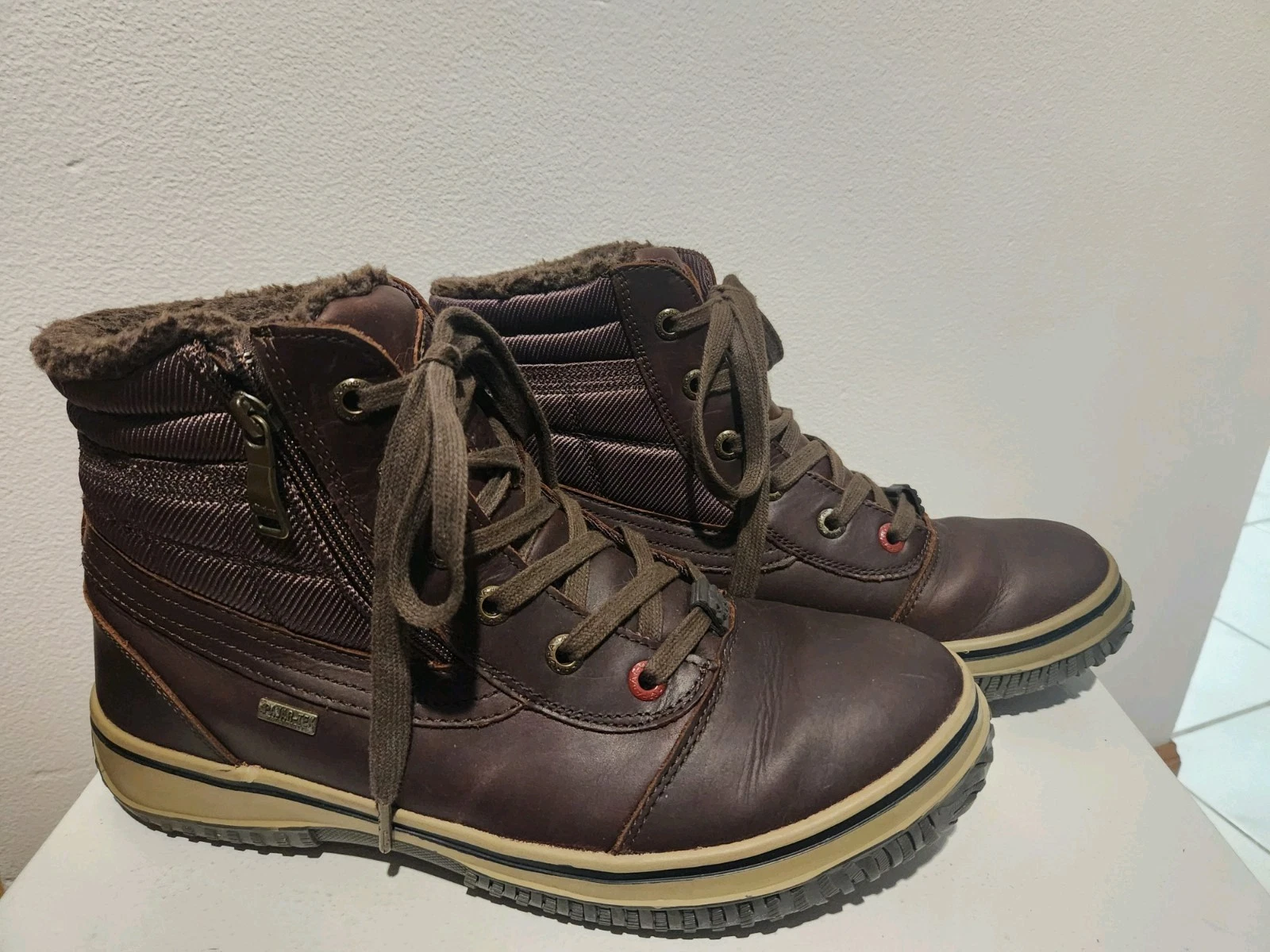 PAJAR Canada Men's Waterproof Winter Boots Brown Sherpa Size US 11-11.5/44*EUC!