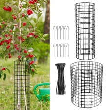 16.5"H 6/10 Pack Metal Mesh Tree Trunk Protectors with Zip Ties Plant Bark Guard