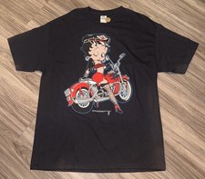 Betty Boop Motorcycle 1992 Vintage Black Grap...