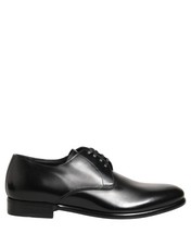 Dolce & Gabbana Black Leather Lace Up Derby Dress Women's Shoes
