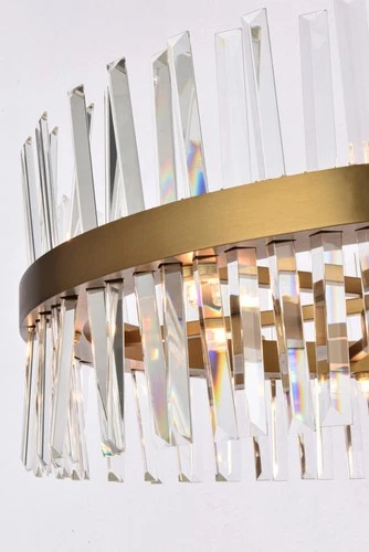 Elegant Lighting 6200G36L3 Serephina 46 Light 36"W Crystal - Gold - Picture 4 of 12