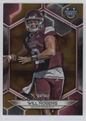 2023 Bowman U Gold Refractor 40/50 Will Rogers #68 3pb