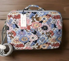 Vera Bradley Laptop Workstation Crossbody Aloha Blooms Bag Case