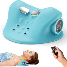 Neck Massager with Heat  Vibration 3 Level Adjustable, Heated Neck Stretcher wi