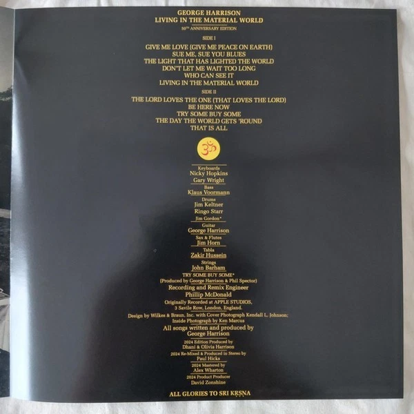 George Harrison -Living In The Material World RSD 2025 Black Friday  ZOETROPE - Image 3 of 4