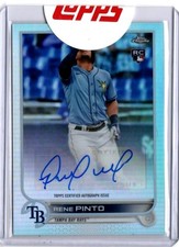 2022 Topps Chrome Baseball Rene Pinto ROOKIE AUTO RAYS