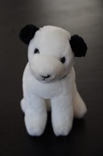 VINTAGE DAKIN 1985 WHITE AND BLACK DOG 6" PLUSH