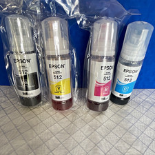 Epson EcoTank 512 Genuine Ink Bottles Set Black Yellow Magenta Cyan