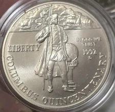 1992 D Columbus Quincentenary Commemorative Proof Silver Dollar Uncirculated