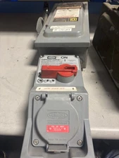 Hubbell HBLMITL TYPES 4X 12 Receptacle Interlock Circuit-Lock Twist-Shroud USED