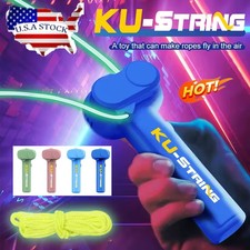 Christmas Lasso String Shooter Loop Toy Handheld Zip Rope Launcher Propeller