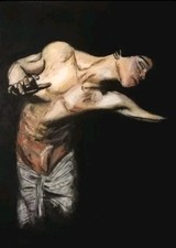 Tänzer Dancer Man Mann Portrait Moderne Kunst Ölpastell Mix Media A4 Papier