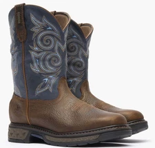 NEW Mens Georgia CARBO-TEC LT Brown Blue Leather Western Work Boots GB00435