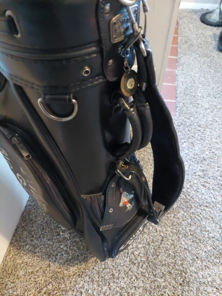 Сумка для гольфкара Callaway Big Bertha кожаная с мягким ремешком черная винтажная - Изображение 3 из 4