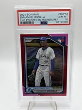 2024 Bowman Chrome Enmanuel Bonilla Fuchsia Refractor  BCP-53 /199 PSA-10 POP-1!