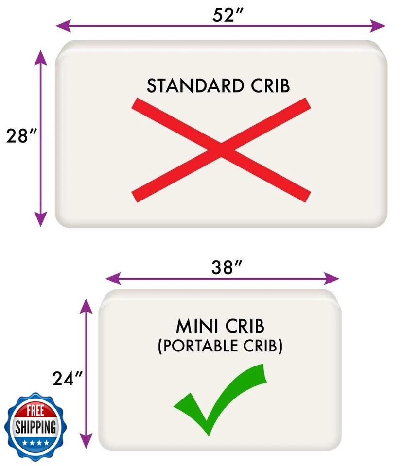 Mini sábana ajustada de elefante azul y blanco súper suave NoJo, azul, blanco Foto 2 de 2