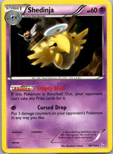 Shedinja 48/124 Dragons Exalted Rare NM Pokemon TCG