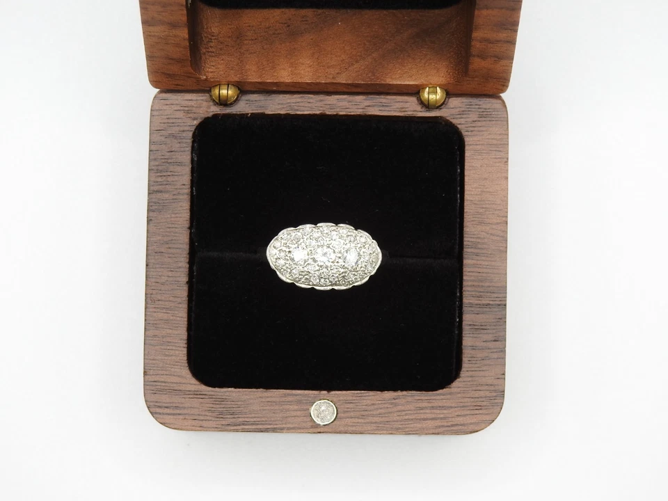 Beautiful Vintage 14 K White Gold Art Deco Diamond Cluster Ring - Image 4 of 4