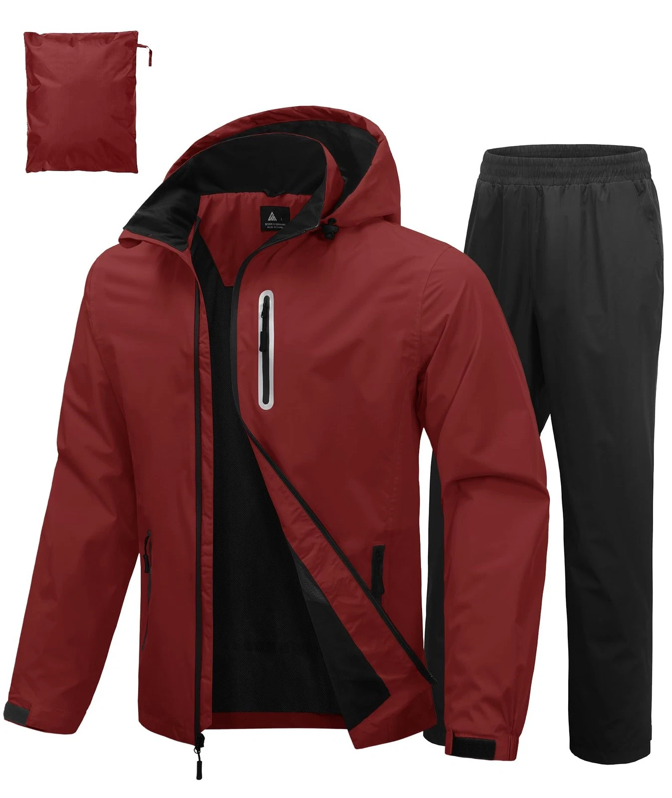 Men's Waterproof Golf Rain Suit Jacket & Pants Set, Packable, S3XL