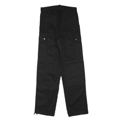 Herren Schwarze Regular Fit Cargo-Hose Baumwollmischung W29 L32 Funktional