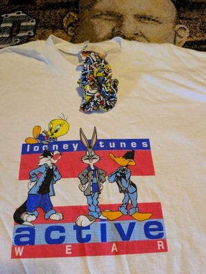 Vintage Looney Tunes Active wear Mens L NWT 21x31
