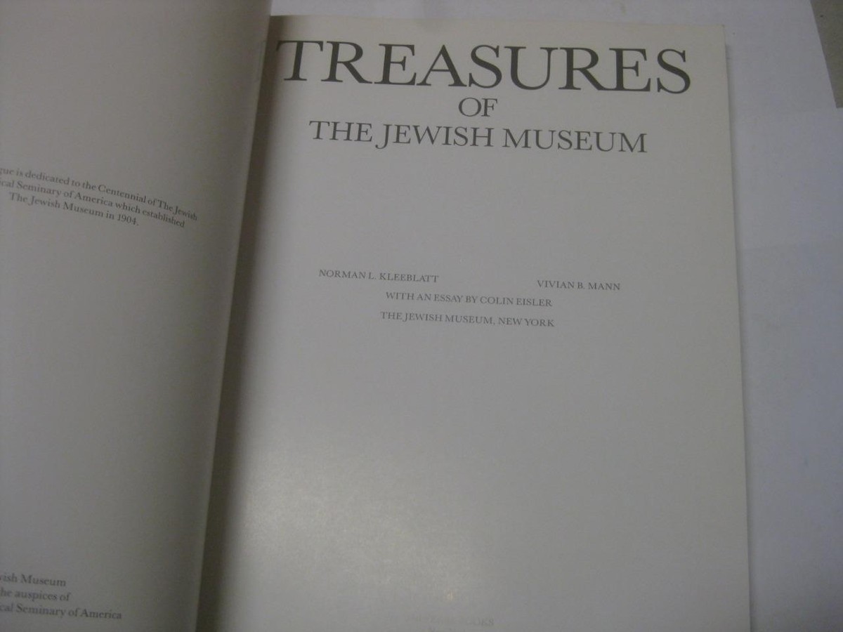 Treasures of the Jewish Museum FULLY ILLLUSTRATED Great Jewish