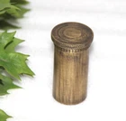 Antique Brass Lime Paste Chuna Box Original Old Hand Crafted Engraved