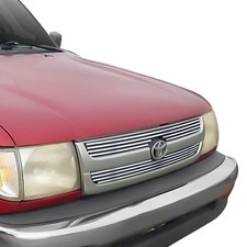 For Toyota Tacoma 98-00 Apg 2-pc Chrome Polished Horizontal Billet Main Grille For Toyota Tacoma 98-00 Apg 2-pc Chrome Polished Horizontal Billet Main Grille