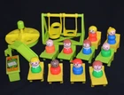 Vintage Fisher Price Little People School 923 Huge 24 pc Lot Desks Playground