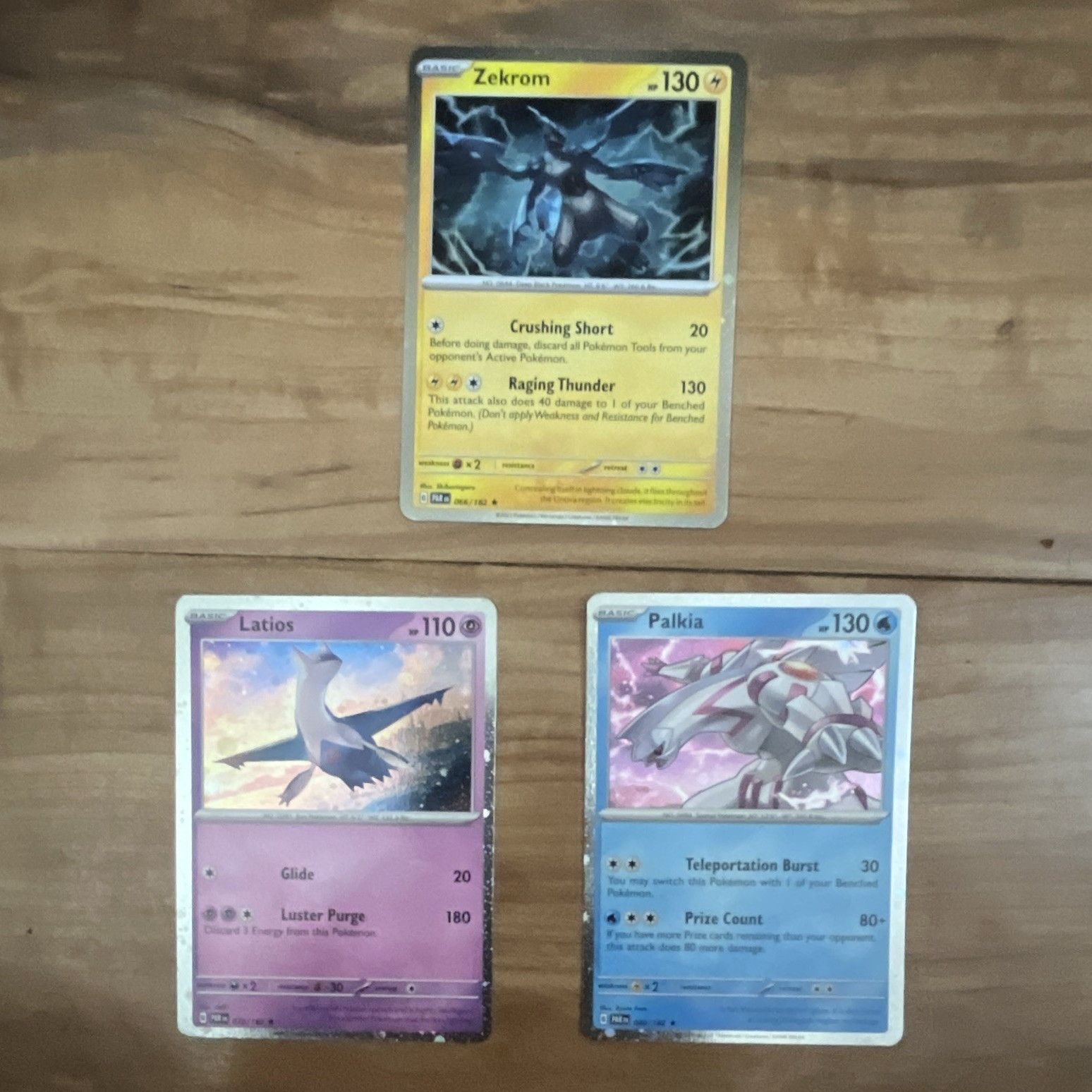 Pokemon TCG Latios 073, Zekrom 66, Palkia 40 Cosmos Holo Set
