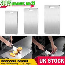 Stainless Steel Cuting Chopping Board Dough Board Meat Bread Kitchen Worktop