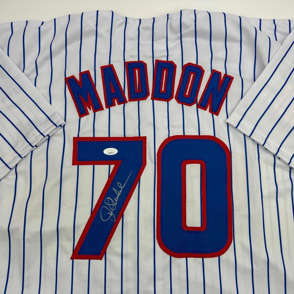 Autographed/Signed Joe Maddon Chicago Pinstripe Baseball Jersey JSA COA - Image 2 of 4