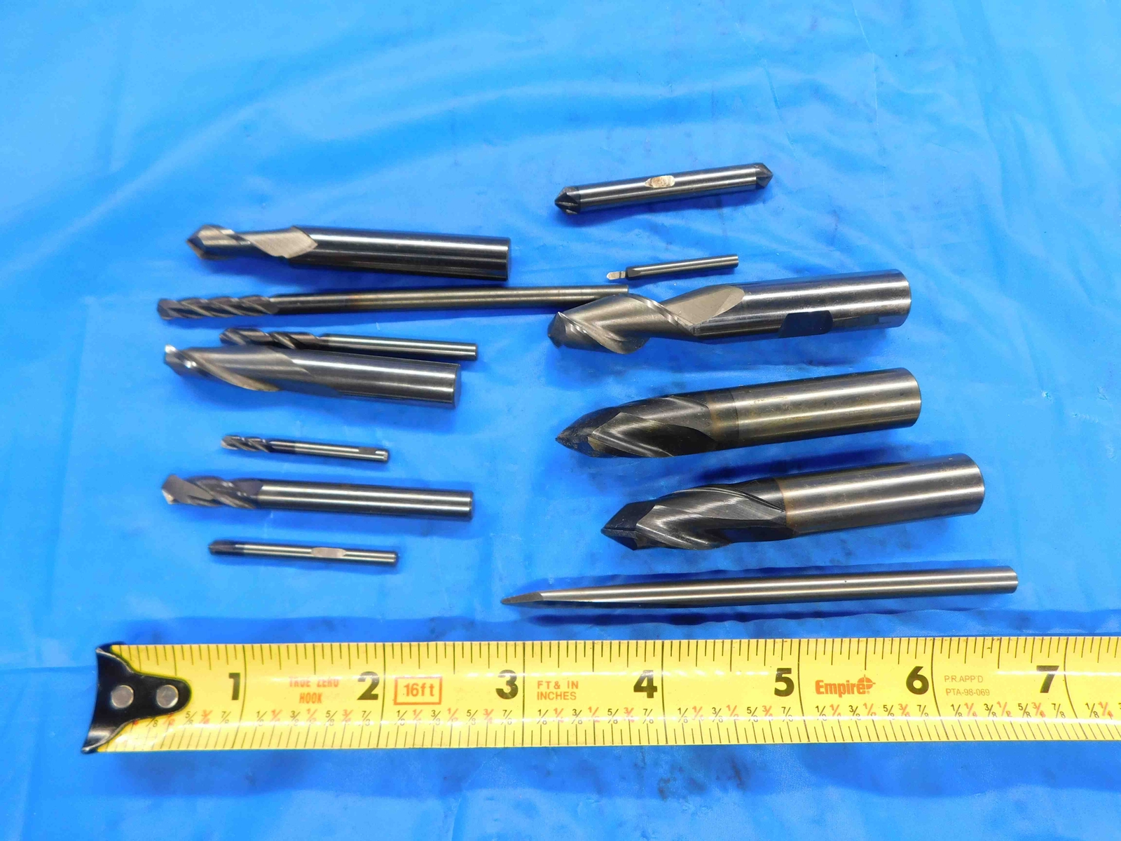 13PCS SOLID CARBIDE MACHINIST TOOLING LOT DRILLS END MILLS STRAIGHT