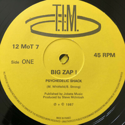 Big Zap!    Psychedelic Shack  ROCK  1987 UK  Vinyl 12''  12MoT7  NMINT  UNPLAYED