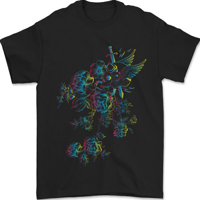 Musica Rock Simbologia Chitarra Teschio T-Shirt 100% Cotone - Foto 10